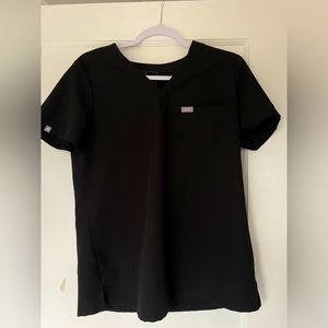 FIGS womens black Catarina one pocket scrub top